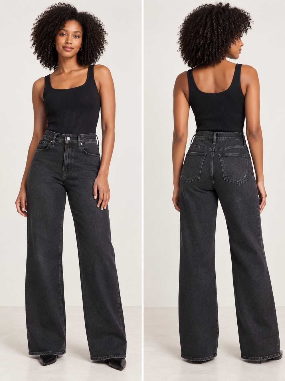Silver Jeans Co Highly Desirable W28 L31 Black High Rise Straight Leg Jeans
